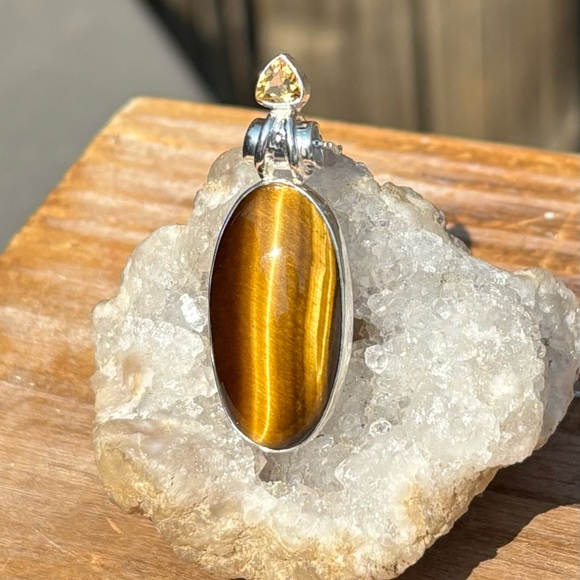 Tiger Eye & Citrine Necklace - Picture 10 of 16